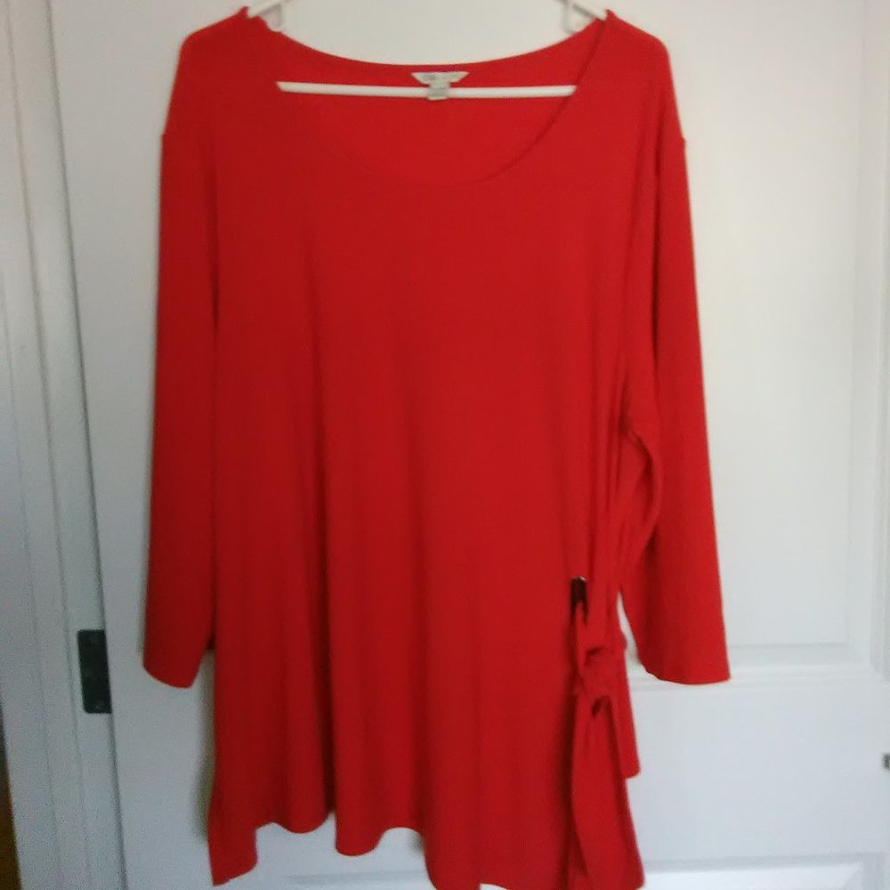 Orange 3 quater sleeve dress shirt